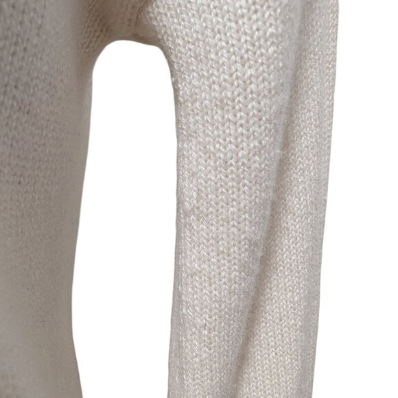 Theory Womens Size S Cream White 100% Cashmere 5 Button Front Cardigan Sweater - Picture 7 of 10